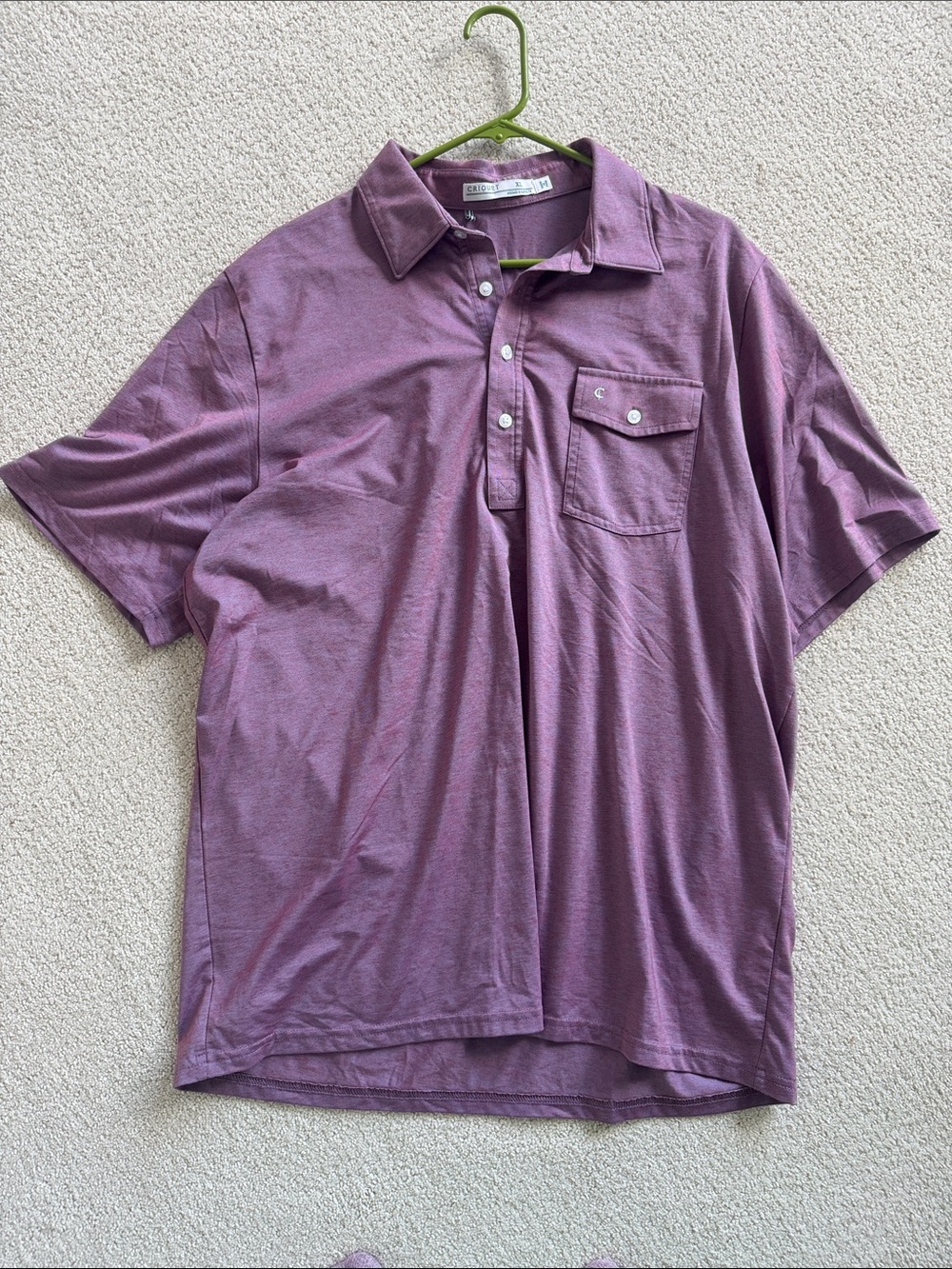 Cricut Mauve Short-Sleeve Polo with Chest Pocket